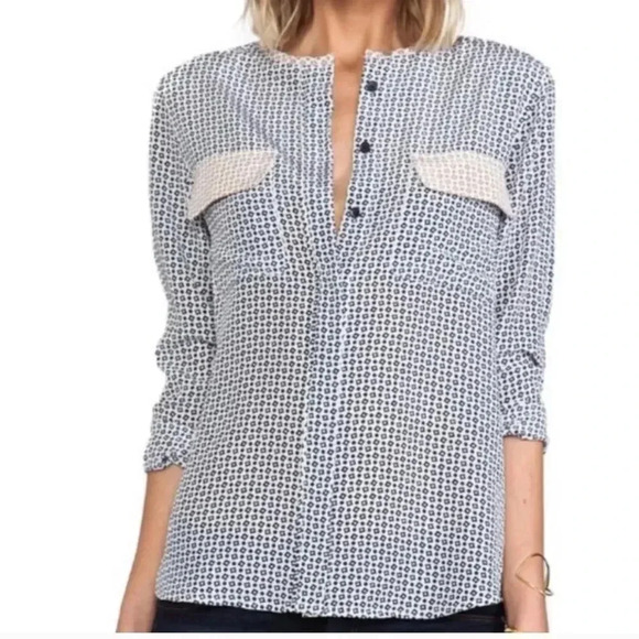 Equipment Lynn Geometric Silk Blouse - Picture 3 of 4